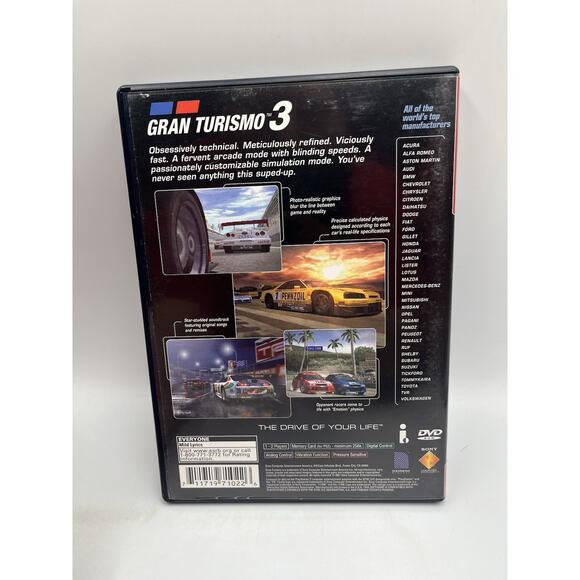 Grand Turismo 3 A-Spec PlayStation 2 (PS2-2001) CIB COMPLETE & TESTED MINT COND - Picture 4 of 7